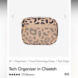 Calpak Tech Organizer in Cheetah Print